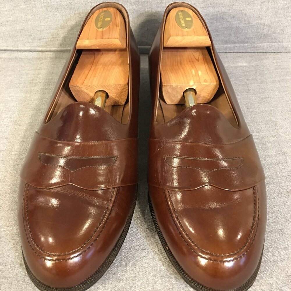 Bally Andrew II Men's Dress Penny Loafers. Leather Upper & Soles. Size 12D